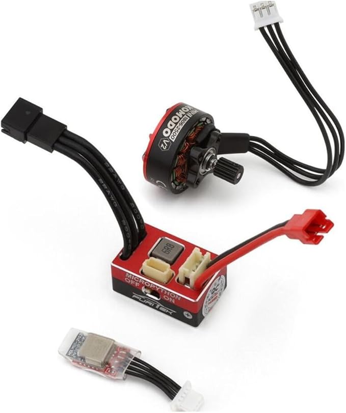 furitek MicroSilk 2025 Brushless Power System with MicroPython and Mini KMD - Remote Control Car RC Cars RC Crawler Electronics Combo Upgrade (HELIDIRECT) (TRX-4M (FUR-2634))