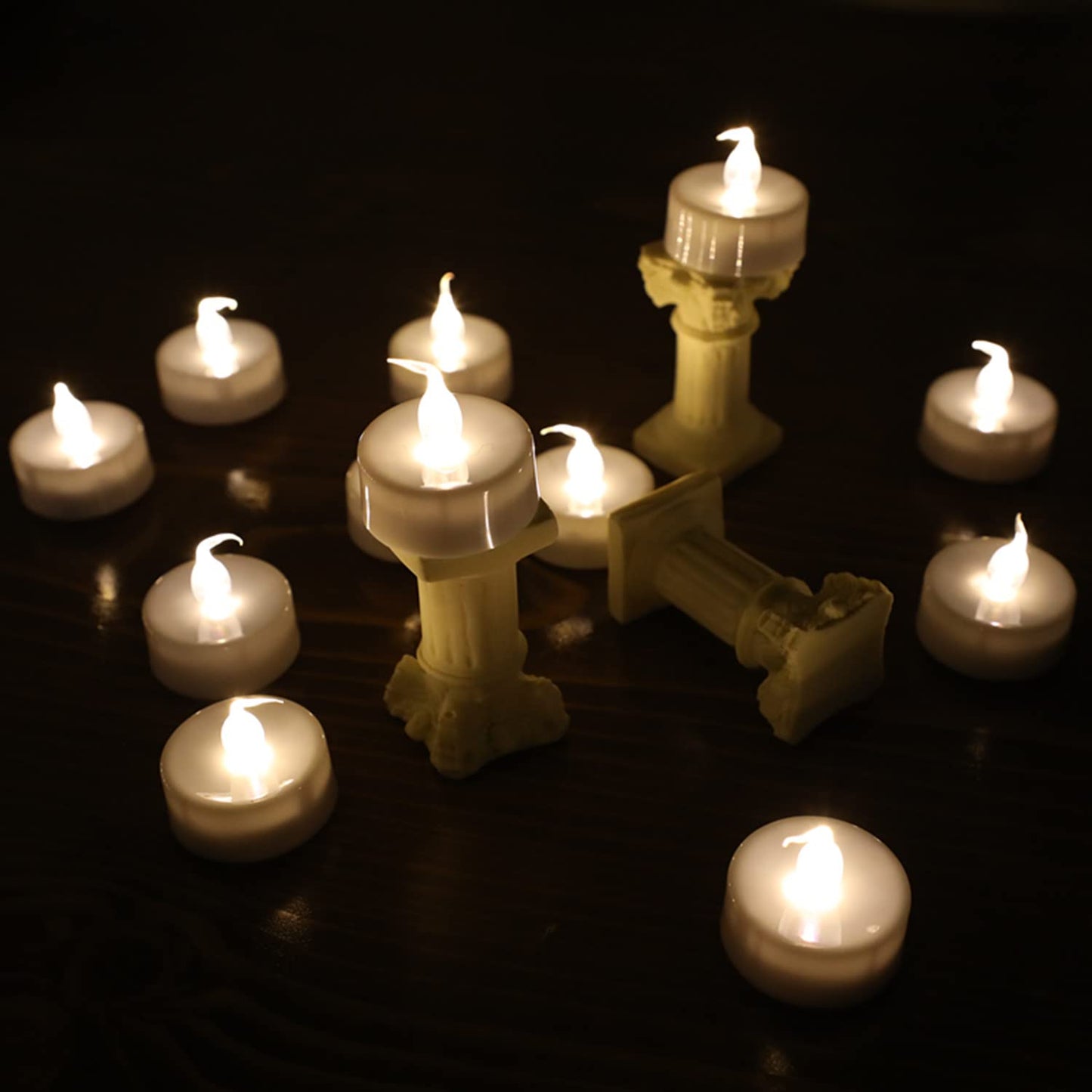 Wilrigir flameless tealight Candles with Remote Control and Timer, Battery Operated LED Tea Lights - Best Decoration for Parties, Wedding, Festivals - 12 pcs