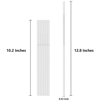 [Individually Wrapped] 100 Pcs Clear Flexible Plastic Straws, Disposable Bendy Straws, 10.2" Long and 0.23'' Diameter, BPA-Free