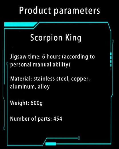 3D Metal Model Kits, Mechanical Scorpion King Red 3D Metal Puzzle,Steel Warcraft Collection DIY Animal Brain Teasers Simple 3D Puzzles