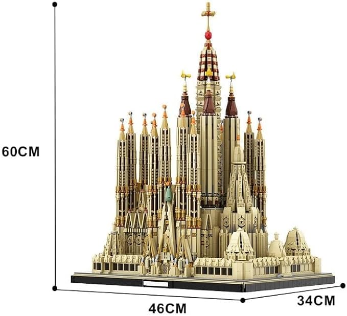 Sagrada Familia Cathedral Spain Architecture Building SetSpain Landmarks Castle Church MOC Modular City Building House Model Large Kit for Adults Collection（10045 PCS）
