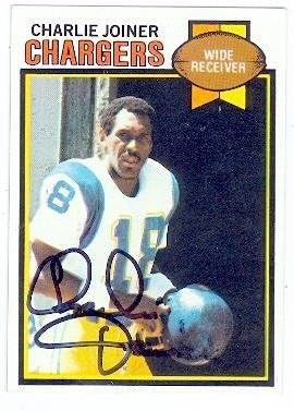 Charlie Joiner Autographed Football Card (San Diego Chargers) 1979 Topps No.419