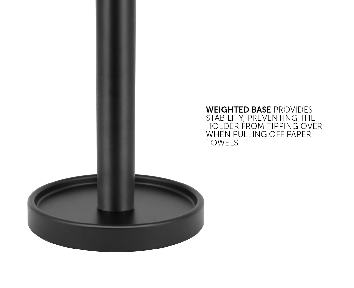 Ivilon Paper Towel Holder Stand - Steady and Easy Tear - Fits All Paper Towel Rolls - Gold Polished
