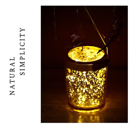 Candle Holders，Rotating Candlestick，Gold Starlight Glass Candle Holder,Restaurant Wedding Christmas Valentine's Day Thanksgiving Wedding Anniversary Birthday Party Table Decoration(Birthday Cake)