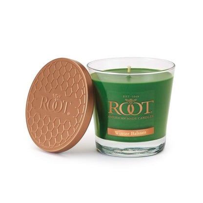 Root Candles Holiday Scented Candles Honeycomb Veriglass Premium Handcrafted Beeswax Blend Candle, Small, Winter Balsam