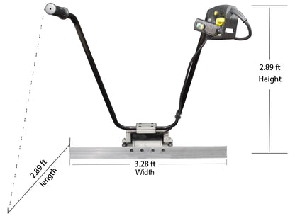 SOLARCROWS Corded Electric Concrete Power Screed - Heavy Duty Vibratory Leveling Tool with an 1M (3.3 Feet) Harden Blade, Wet Cement Finishing Machine for Road Construction & Floor Smoothing