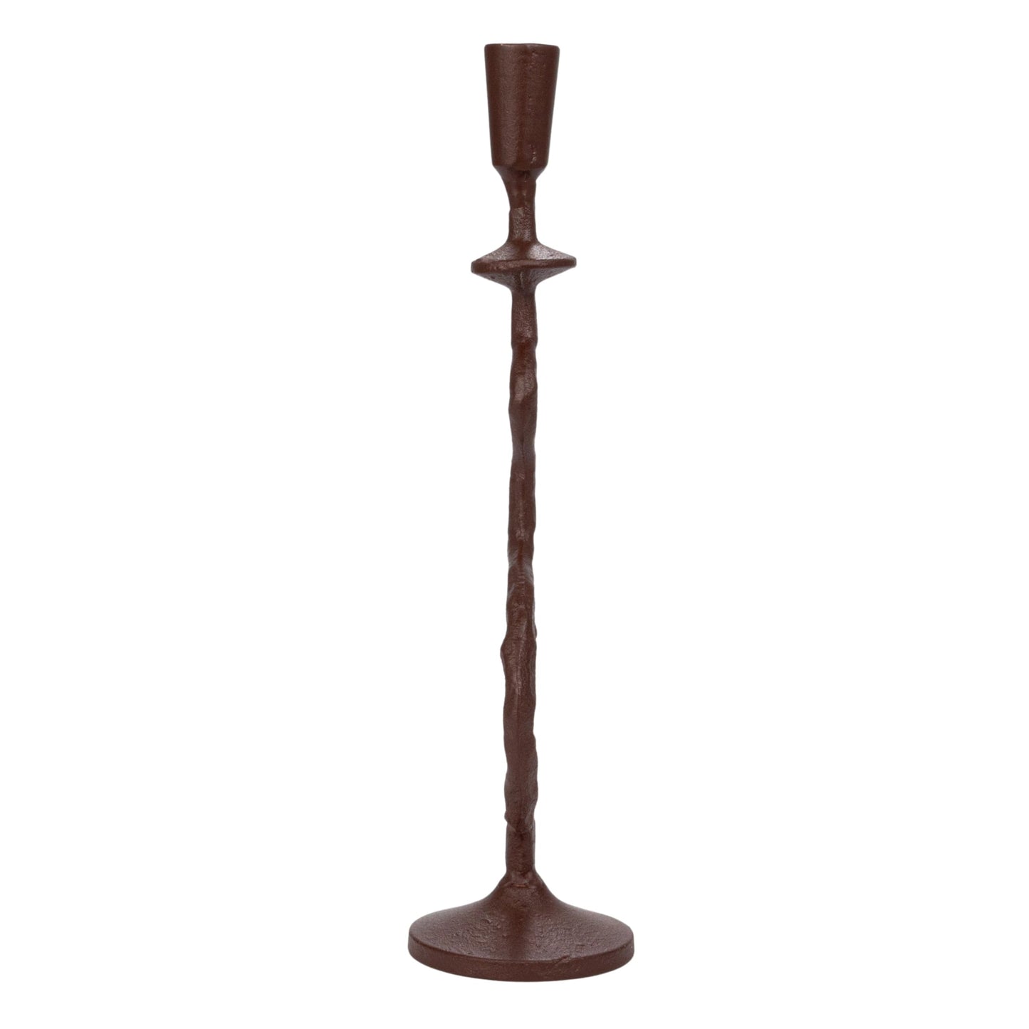 Bloomingville Decorative Cast Metal Taper Candle Holder, Brown