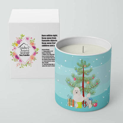 Caroline's Treasures CK3478CDL Miniature Poodle Christmas Tree 10 oz Decorative Soy Candle Nature Soy Wax Essential Oil Home Decor Ideal for Bedroom Kitchen Bath Office Gift, 10 oz