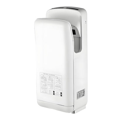 BODQEMR Vertical Premium Commercial Hand Dryer for Bathrooms - High Speed 1850W Jet Air Dryer with Adjustable Air Velocity & HEPA Filter - Electric Hand Dryer for Commercial Use (White)
