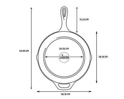 Lodge Cast Iron Skillet with Red Silicone Hot Handle Holder, 10.25-inch