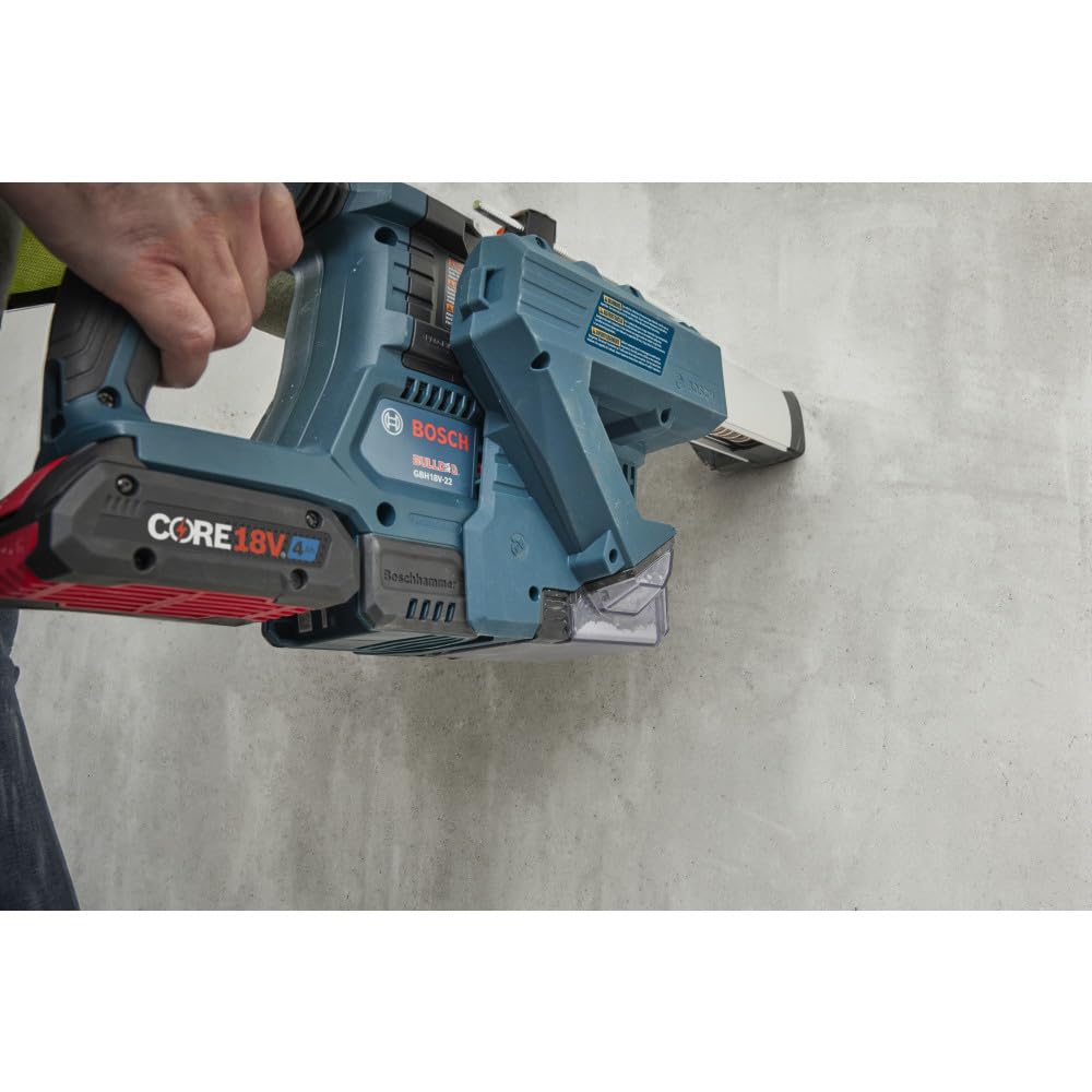 Bosch GBH18V-22K24 18V Brushless SDS-plus® Bulldog™ ¾ In. Rotary Hammer Kit with (2) CORE18V® 4 Ah Advanced Power Batteries