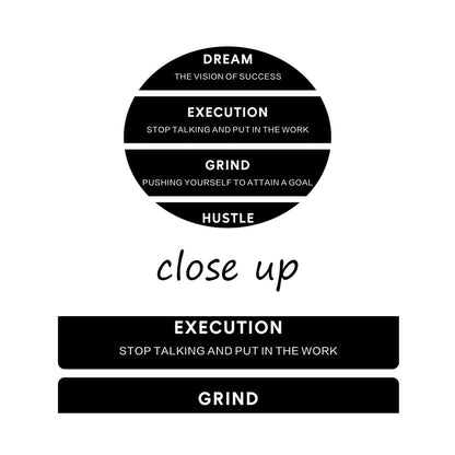 Six Keys To Success Inspirational Canvas Wall Art Execution Grind Hustle Verbs Poster Artwork Motivational Positive Quotes Picture Prints for Bedroom Living Room Office Ready to Hang [12" W X 18" H]