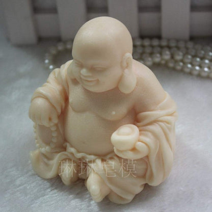 Buddha 3D Candle Mold Silicone Soap Molds Soap Molds for Soap Making Silicon Molds for Soaps DIY Craft Handmade Soap Candle Plaster Resin Mould (12030)