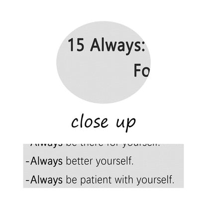 Motivational Canvas Poster for Office 15 Always : Rules to Live By, For Myself Quotes Inspirational Wall Art Prints Framed for Living Room Classroom Modern Home Wall Decor Framed [12''W X 18''H]