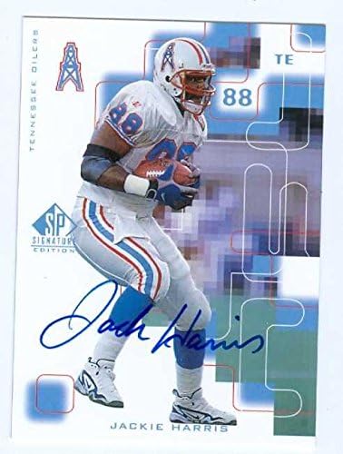 Autograph Warehouse 39439 Jackie Harris Autographed Football Card Houston Oilers 1999 Upper Deck Sp Authentic Football Card No. 88