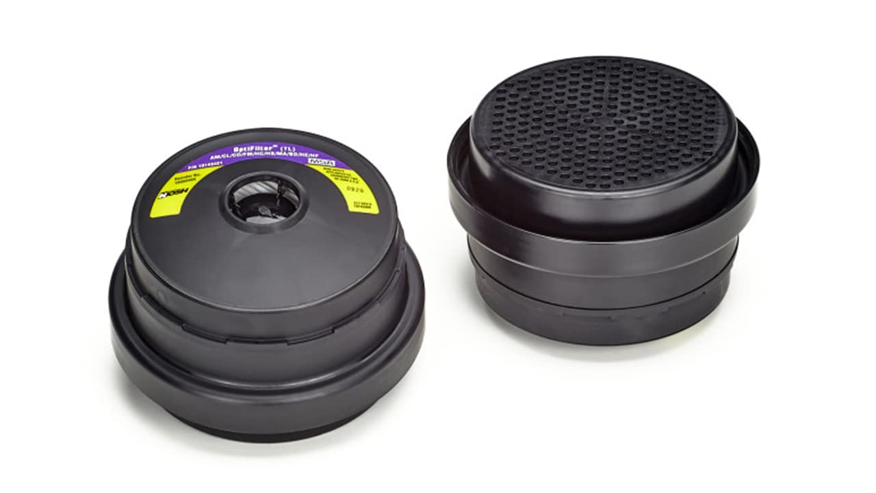 MSA 10080456 OptimAir TL Powered Air-Purifying Respirator Cartridge - OptiFilter: Multigas (AG, AM, FM, HE, OV), Quantity: 6 per Pack, Dusts/Particles/Mists Cartridge