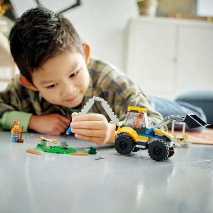 LEGO City Big Wheel Gift Set 66772 2in1 Tractor and Construction Digger Building Toy Sets Plus Farm Garden &amp Scarecrow Bonus Pack Great Gift for Boys and Girls Ages 5 and up