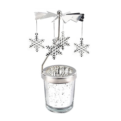 Rotary Candle Holder, Spinning Windmill Candlestick Carousel Candle Tea Light Holder with Romantic Candlestick Ornament for Wedding Party Christmas Home Decor
