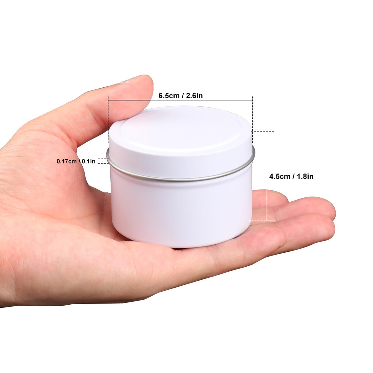 IHDYPPEW 48 Piece 4 oz White Candle Tins with Lids, Candle Tin Cans, Empty Candle Jars for Making Candles, Party Favors, Spices, Jewelry, Cosmetics