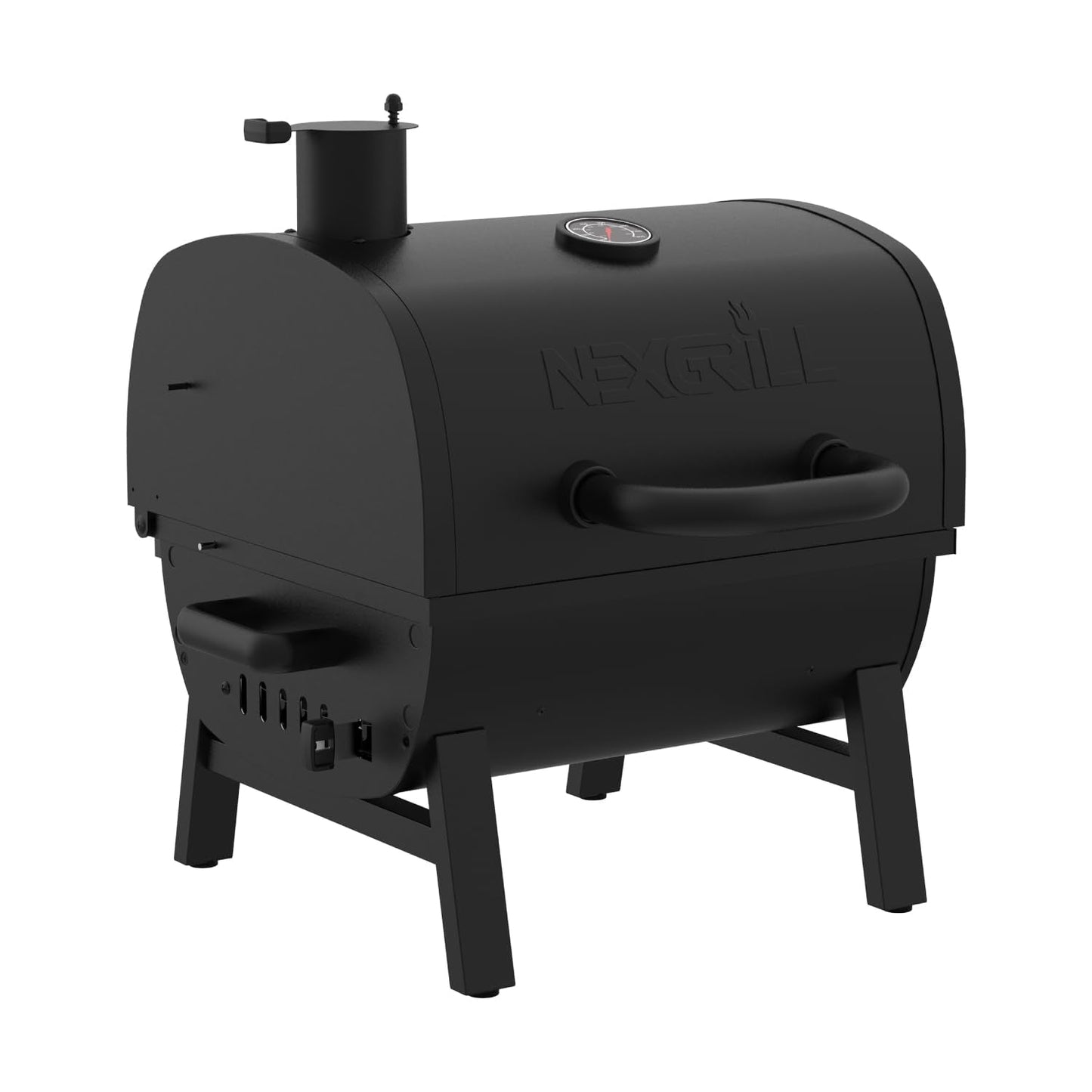 Nexgrill 17.5" Portable Charcoal Grill with Adjustable Chimney Vent, 349 SQ. In Cooking Area, Table Top Grill for Camping, Outdoor Cooking, Patios, and More – 820-0258