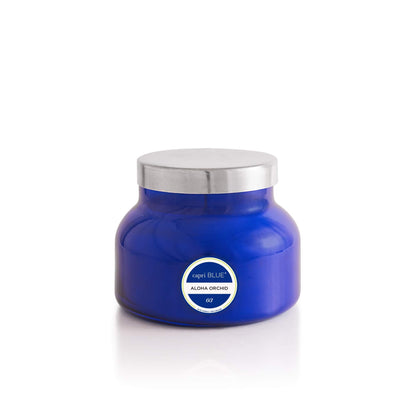 Capri Blue Signature Jar Candles - Long Lasting Soy Wax Blend - Luxury Tropical Scented Candles - Comes in Blue Decorative Glass Jar (Aloha Orchid, 19 oz)