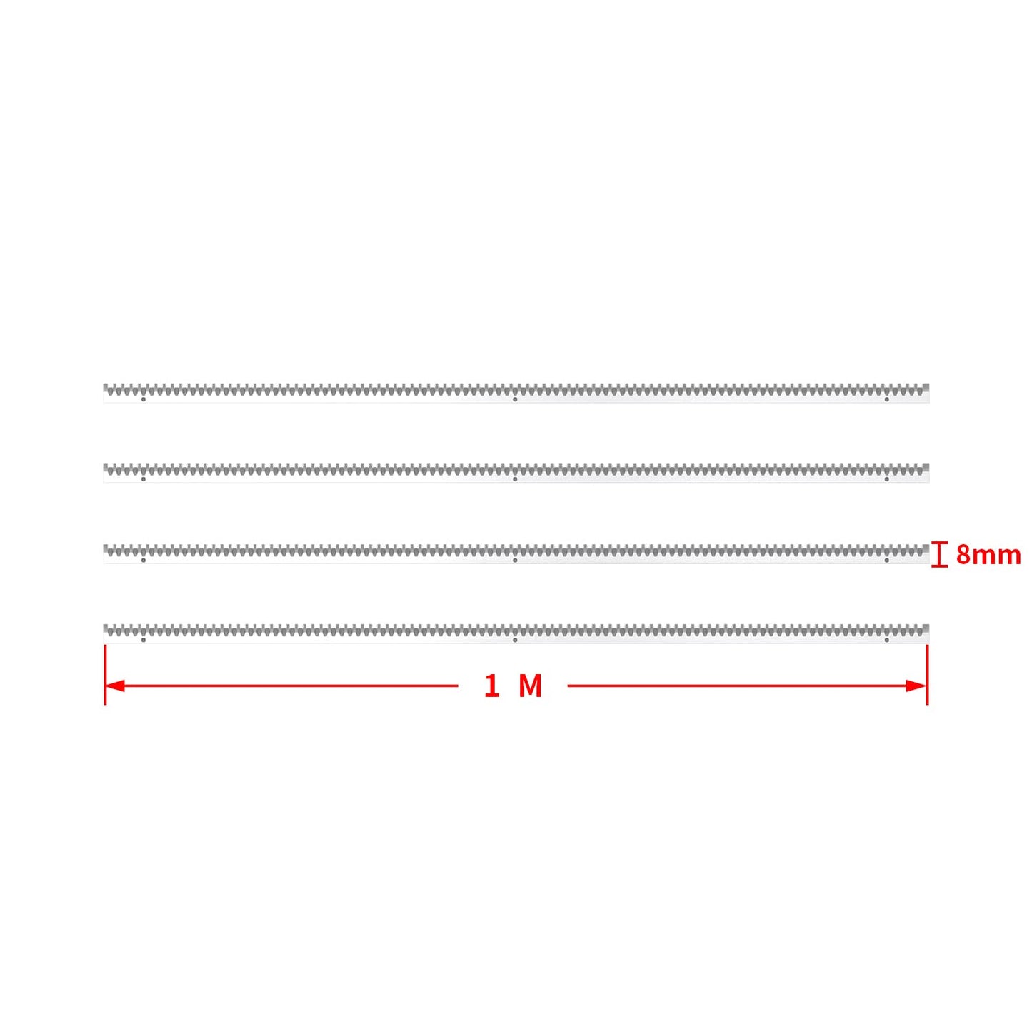 Blütezeit MJ-300 Sliding Gate Opener with 13.12ft Steel Gear Racks & 13ft Retro-Reflective IR Sensor – 900lb AC Sliding Gate Motor with Heavy-Duty Rack Drive & Safety Beam
