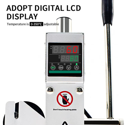 Upgraded Hot Foil Stamping Machine 5x7cm 110V Digital Embossing Machine Manual Tipper Stamper for Leather PU Paper Logo Embossing 1.97"x2.76"