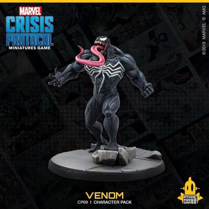 Marvel: Crisis Protocol Venom CHARACTER PACK - Embrace the Power of the Symbiote! Tabletop Superhero Game Ages 14+ 2 Players 90 Minute Playtime Made by Atomic Mass Games