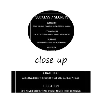 Inspirational Canvas Wall Art Home Decor Motivational Success 7 Secrets Poster Print Positive Quote Painting Picture Artwork for Living Room Workplace Office Stretched and Framed [12''W X 18''H]