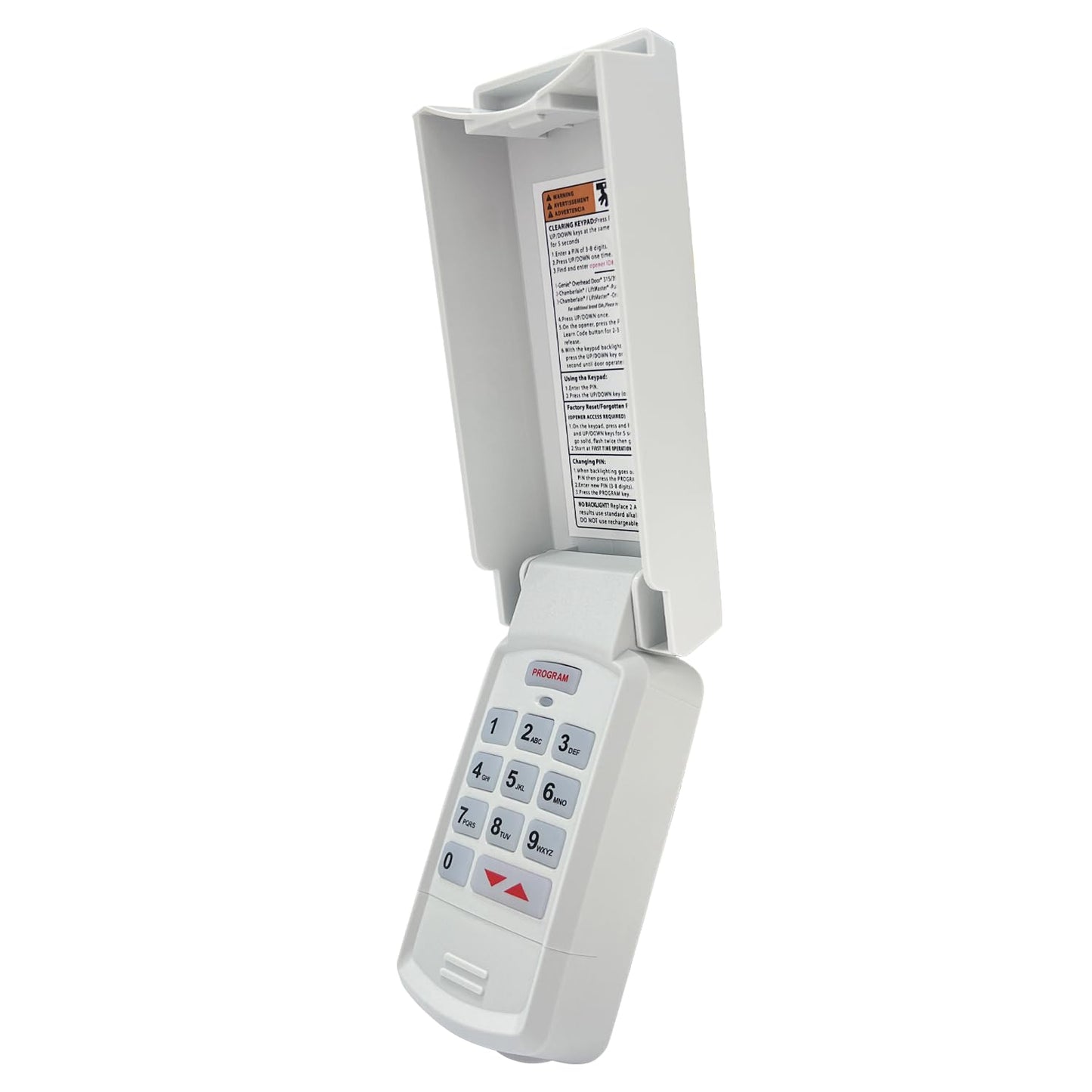 XDTKML Universal Garage Door Opener Keypad Compatible with Genie/Liftmaster/Chamberlain/Craftsman/Linear/Wayne Garage Door Opener Keypad Replacement Both Works for DIP Switch and Smart Learn Button