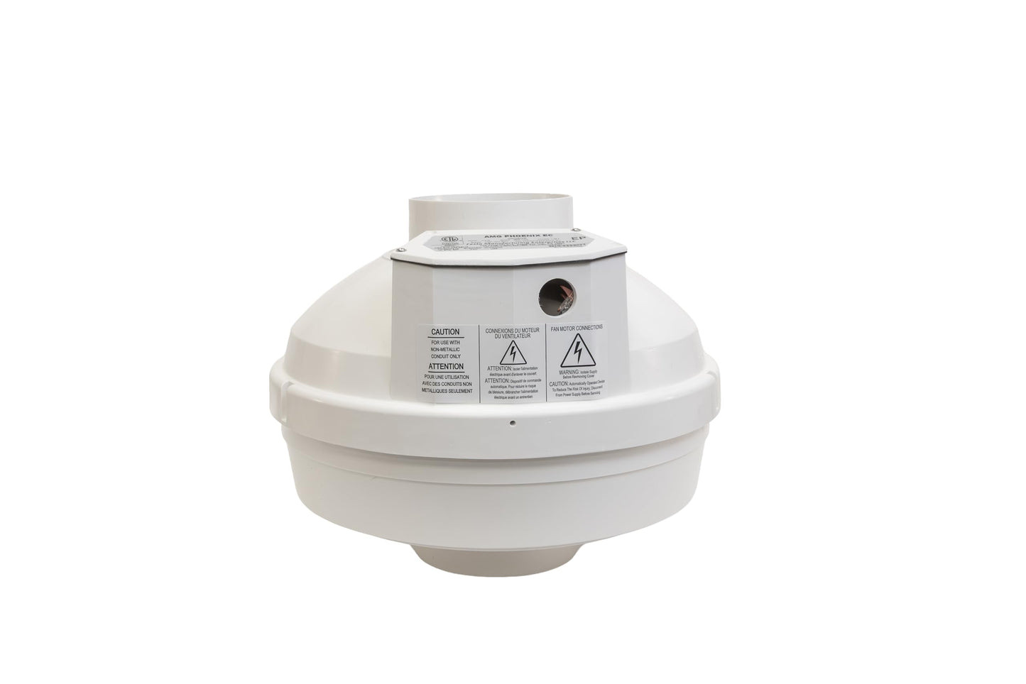Festa AMG Phoenix EC Radon Fan - Quiet and Energy Efficient Radon Mitigation Inline Fans - Electronically Commutated Motor- High Performance Inline 4" Duct Fan