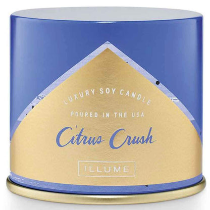 Illume Citrus Crush Soy Candle, Vanity Tin, Blue, 11.8 oz.