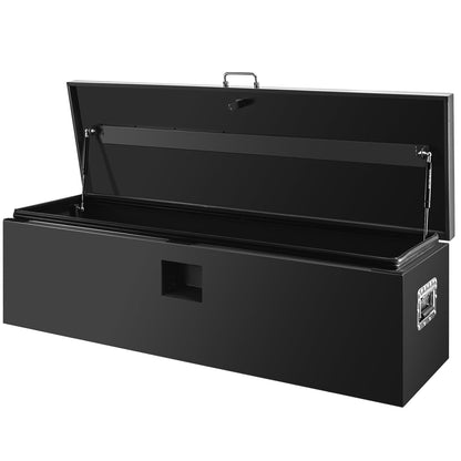 Heavy Duty Truck Bed Tool Box 36'' Locking Steel Truck Toolbox with Front Pull Handle, Side Grab Handles, Dual Gas Struts, Weather-Resistant Powder Coated Storage Box for Pickup Truck Bed, RV, Trailer