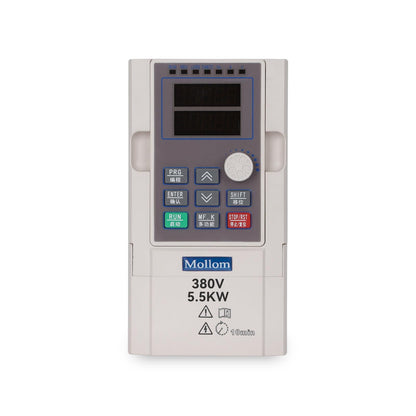 MOLLOM VFD 5.5KW 7.5HP 13A 380V Single or Three Phase Input to 3 Phase 0-3000 Hz Output Variable Frequency Drive Inverter for Spindle Motor CNC Speed Control
