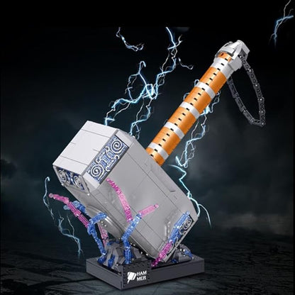 975PCS Thor Battle Hammer Building Blocks ToysCreative Super Hero Building Set Best Gift for 6+ Boys Girls or Adults
