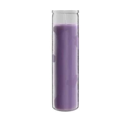 Simply Soson 2x8 inch Purple Devotional Candles in Glass Jar - 1 Piece - 90 Hours – Prayer Candle - Tall Pillar Candles for Religious, Memorials, Party Decor