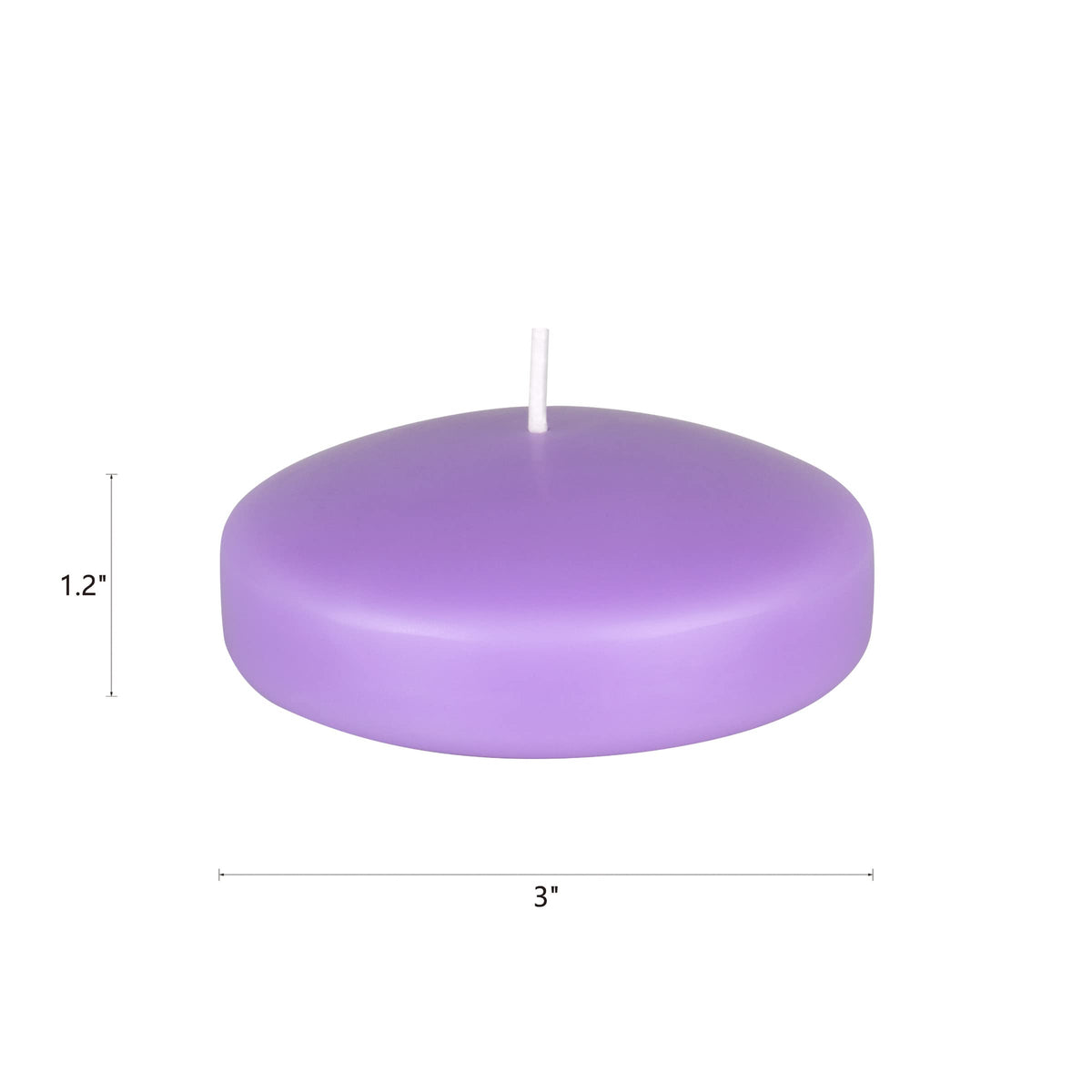 Mega Candles 12 pcs Unscented Lavender Floating Candles, Hand Poured Wax Candle 3 Inch Diameter, Home Décor, Wedding Receptions, Centerpieces, Occasions, Events, Festivities, Meditations, Spas