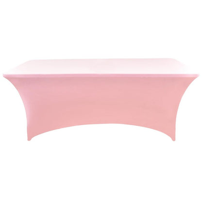 ZarzaaSik 2-Pack 4ft Spandex Table Covers for Rectangular Folding Tables - Wrinkle Resistant Stretch Tight Table Cloths - Ultimate Fitted Table Protector for Parties, Banquet, and Wedding