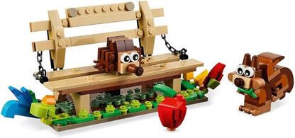 LEGO Creator 3in1 Birdhouse 31143 Birds to Hedgehog to Beehive Set Forest Animal Figures Building Toys for Kids Ages 8 Years and Over Colorful Toy Set Gift Idea