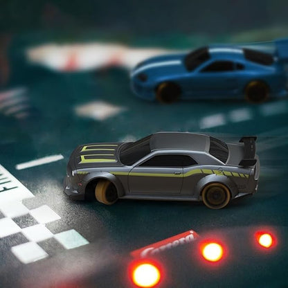 Turbo Racing 1:76 Scale RC Drift Car Table Racing 2.4GHZ Remote Control Mini Model Car with Gyro Full Proportional RTR for Adults Toys (C65)