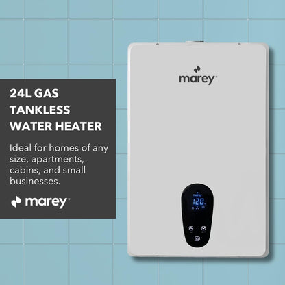 Marey Tankless Water Heater Gas, 7.5 GPM, 170,000 BTU, Liquid Propane, CSA Certified, Indoor