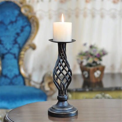 Candlestick Holders Vintage Candlestick Ornaments Candlelight Dinner Table Candle Holder for Wedding, Church, Halloween Candle Holders(Large)