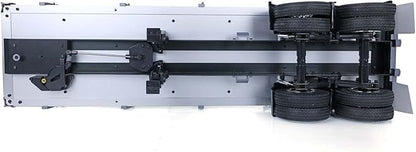 US in Stock RC Tractor Flatbed Semi Trailer Truck 1/14 2Axle Compatible with DIY Tamiya Construction Vehicle Model