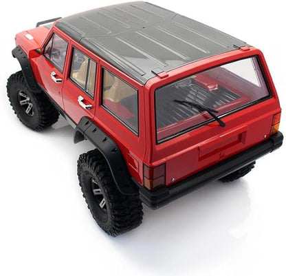 RC Car Hard Body Shell Kit313mm Wheelbase Cherokee Body Car Shell for 1/10 RC Crawler Axial SCX10 &amp SCX10 II 90046 90047 TRX4 Kit (Red)