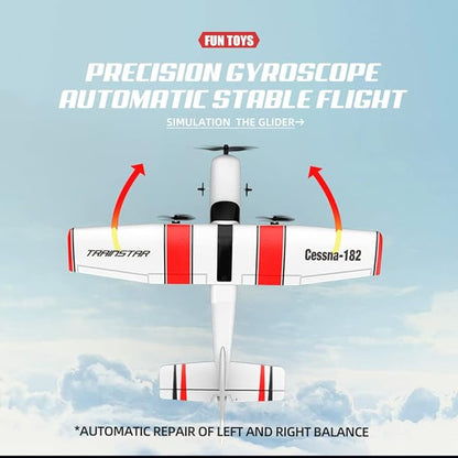RC AirplaneRC Plane 2.4GHz 2 Channels RTF RC Aircraft with 3-Axis Gyro for Beginner Easy to Speedy Fly Glider Toys with 2 Extra Batteries [ 3 Batteries ]