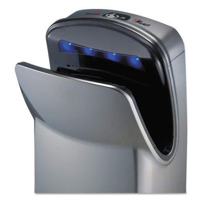 World Dryer V-649A VMax Vertical Hand Dryer, 110-120V, High-Impact ABS Cover in Silver