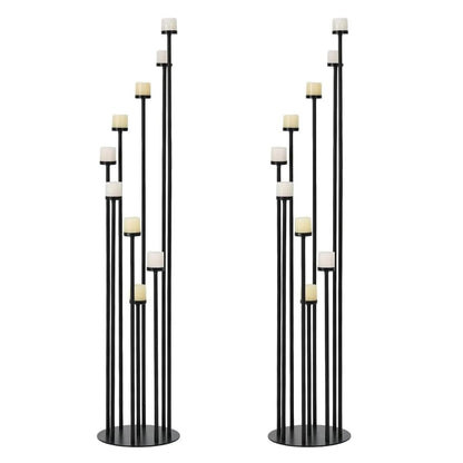 Fullvaseer Black 9 Arm Floor Candle Holder Candelabra for Home Decor, Weddings, Dinner Parties Formal Events