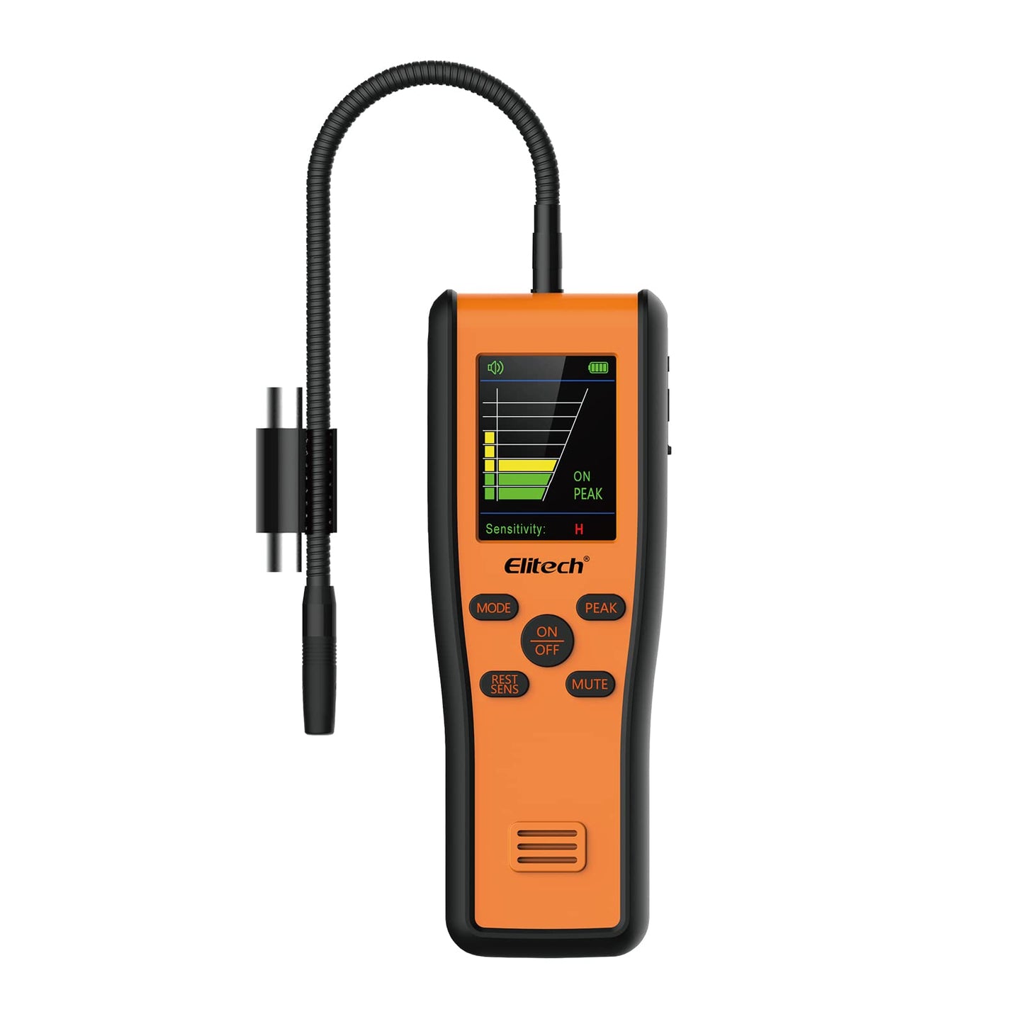 Elitech Refrigerant Leak Detector, Infrared & Heated Diode Sensors in 1 Unit, HVAC Halogen Gas Sniffer, Anti-Interference, IR-200