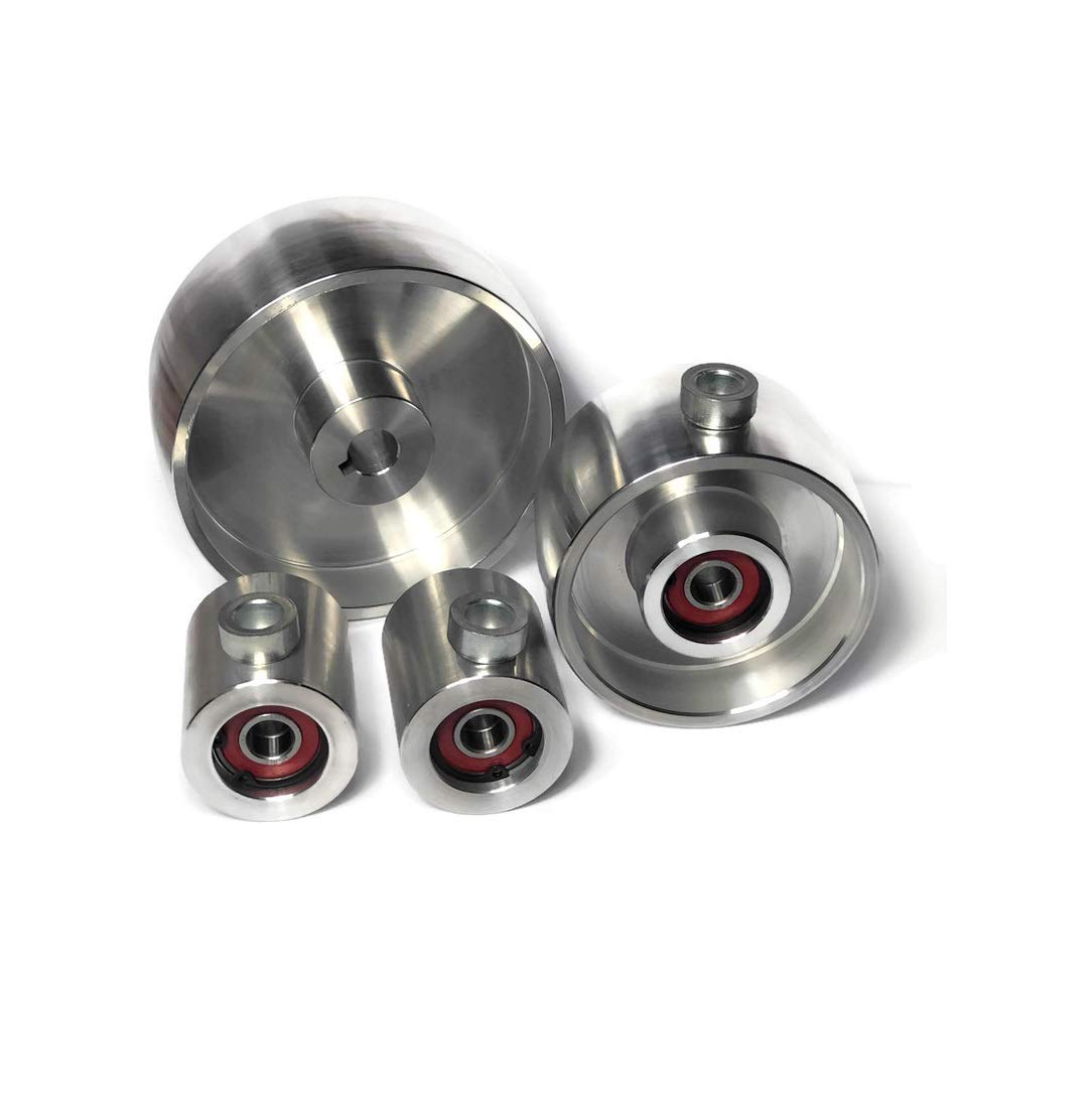 Belt Grinder 2x72 wheel set knife grinder 5" Drive 5/8" bore 4" track 2" Idler (5" 5/8-4" - 2")