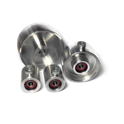 Belt Grinder 2x72 wheel set knife grinder 5" Drive 5/8" bore 4" track 2" Idler (5" 5/8-4" - 2")